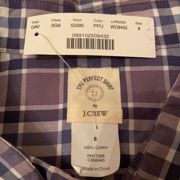 J. CREW The Perfect Shirt Purple Plaid Button Down Shirt - Picture 9 of 10